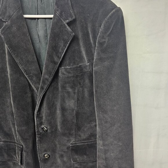 Vintage Urban Renewal Urban Outfitters Charcoal Gray Blazer Corduroy Preppy M - Picture 4 of 11